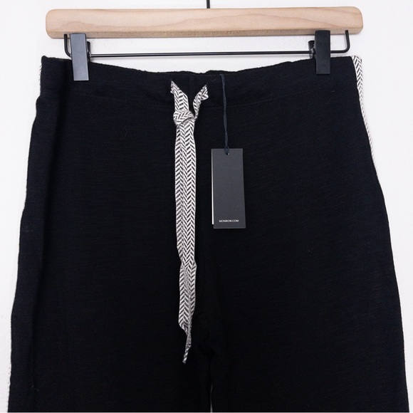 NWT Monrow Supersoft Skinny Sweatpants L Vintage Black Chevron Joggers REVOLVE - Picture 5 of 10